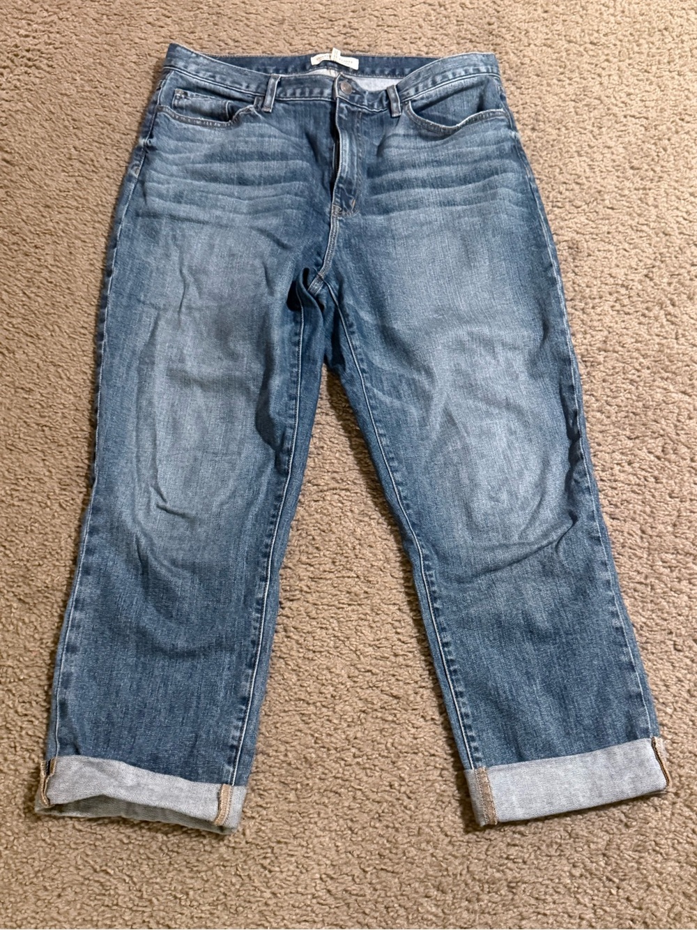 Current/Elliott Boyfriend Jeans in Faded Blue Wash